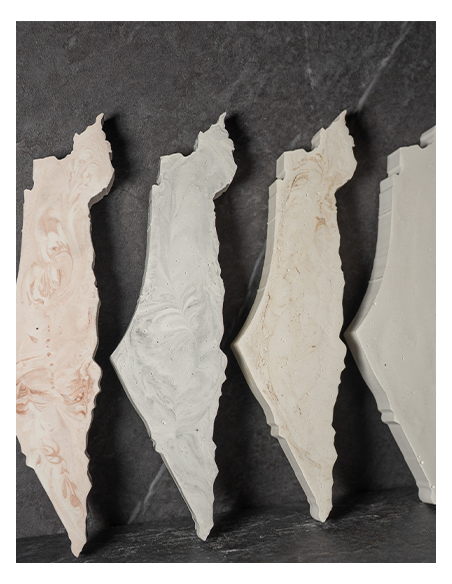 Mezouzah Carte Israël en plâtre effet marbre