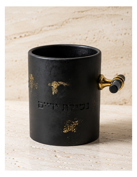 כלי נטילת ידיים משרף אפוקסי נטלה שחור