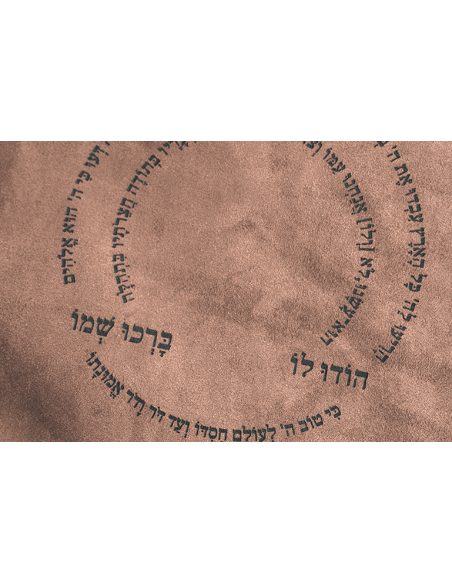 Lot Sacs Talith & Téfilines personnalisés en daim Maguen David Marron