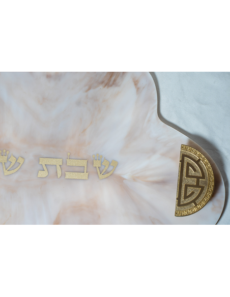 Plateau Ness XL en résine epoxy Marbré