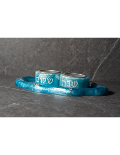 פמוט מיכל משרף אפוקסי תכלת 2