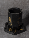 Verre de Kiddouch Octogonal Grand Modèle en résine epoxy Noir
