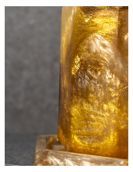Verre de Kiddouch Octogonal Grand Modèle en résine epoxy Marron