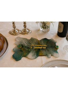 Plateau de Chabbat en résine epoxy – Modèle Ayala Vert