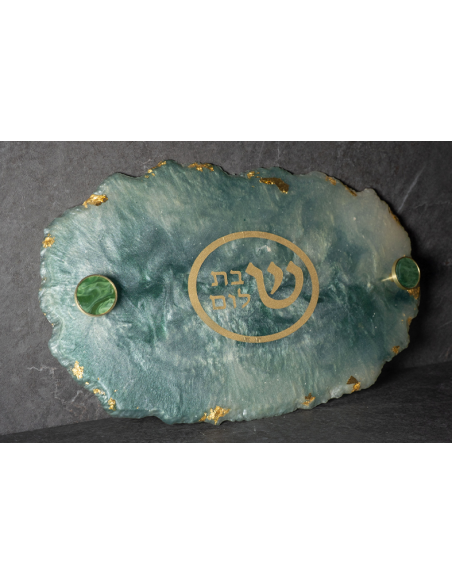 Plateau de Chabat Ovale en résine epoxy – Modèle Sarah Vert