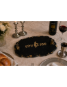 מגש שבת אובלי משרף אפוקסי – דגם שרה שחור