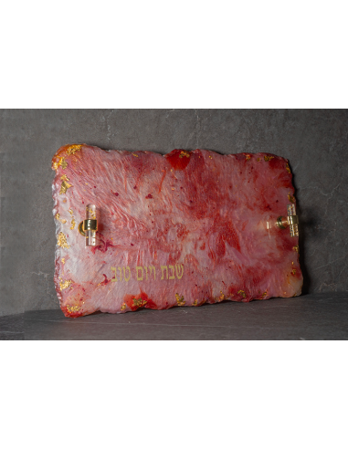 Plateau de Chabat Rectangulaire en résine epoxy – Modèle Rachel Rubis
